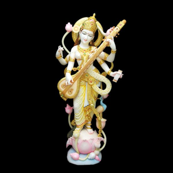 Marble Saraswati Statue