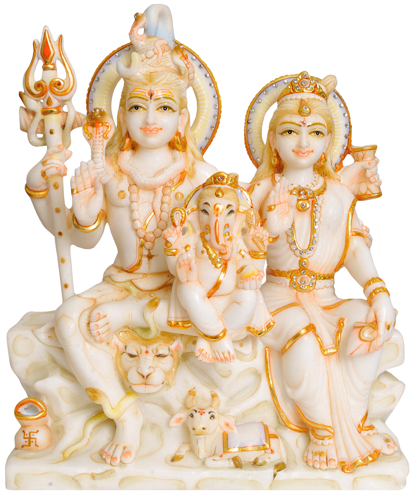 Marble Shiva Parvati Statue