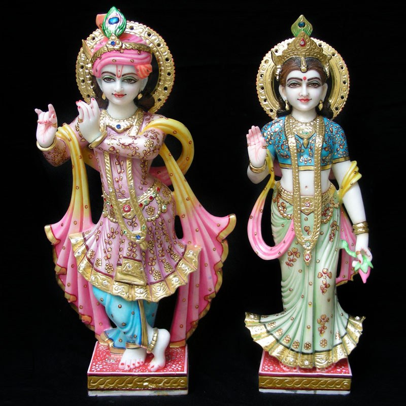 Marble Radha-Krishna Statue