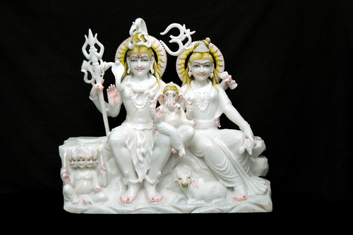 Marble Shiva Parvati Statue