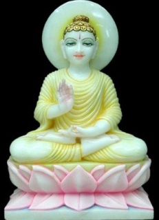 Marble buddha statue