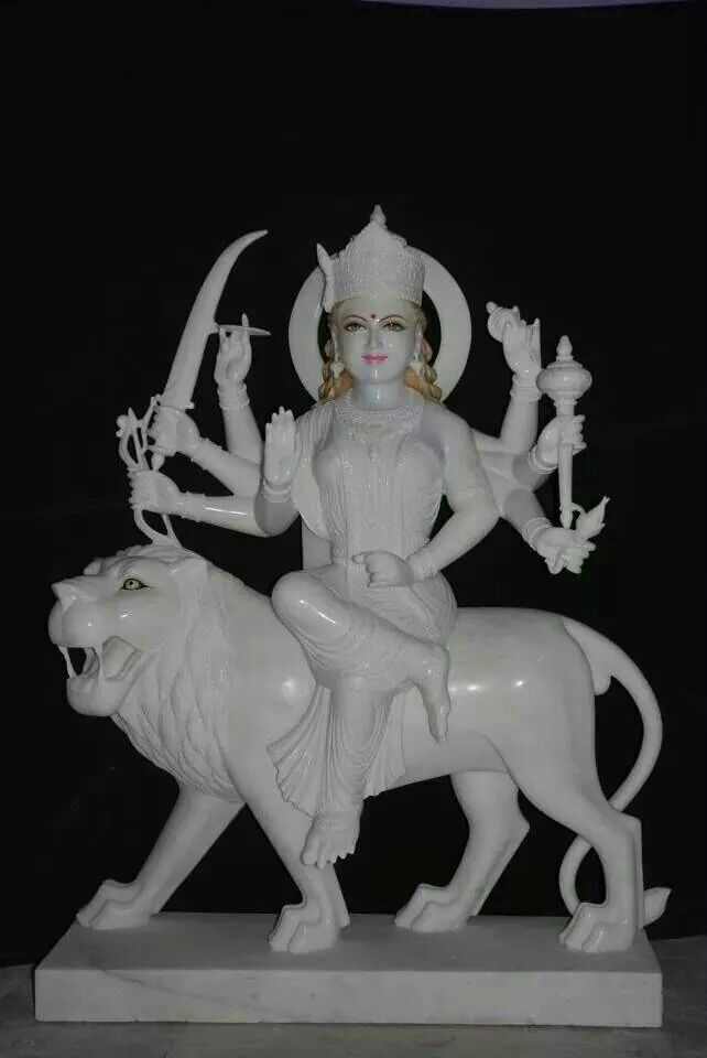 Marble Durga statue