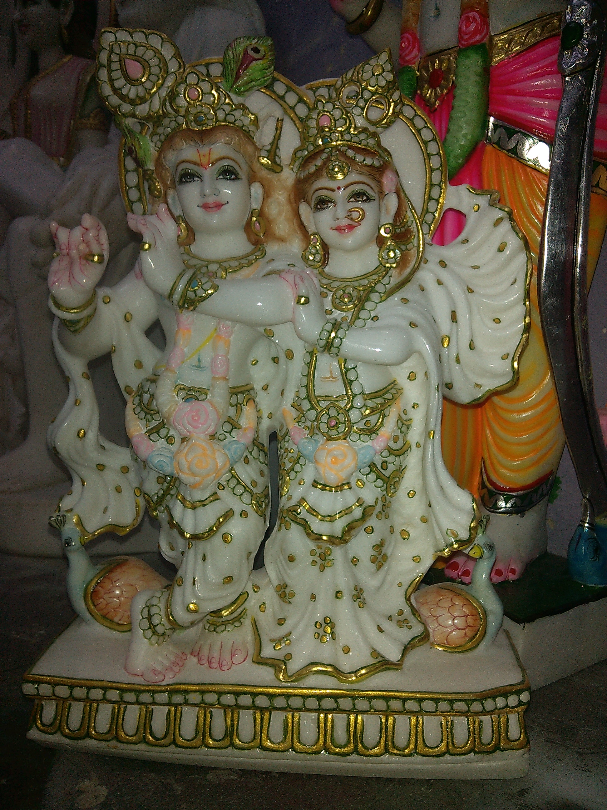 Marble Radha-Krishna Statue