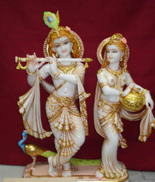 Marble Radha-Krishna Statue