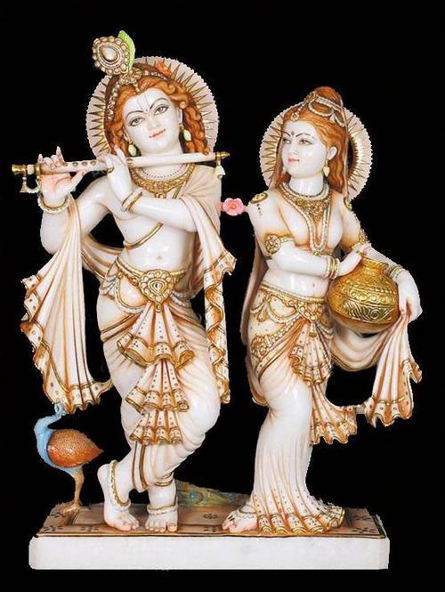 Marble Radha-Krishna Statue