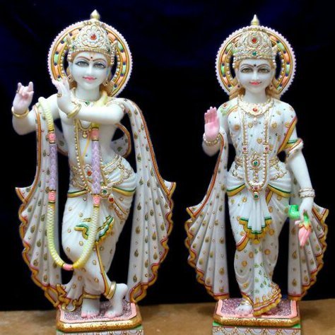 Marble Radha-Krishna Statue