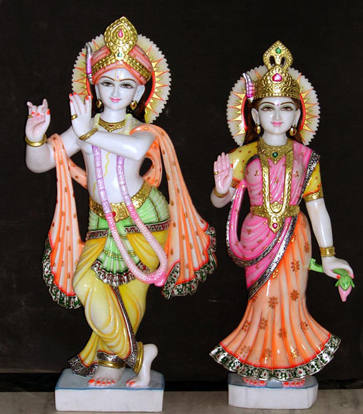 Marble Radha-Krishna Statue