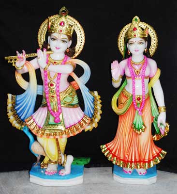 Marble Radha-Krishna Statue