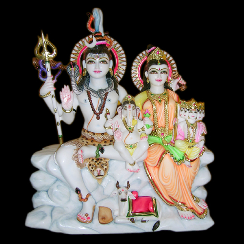 Marble Shiva Parvati Statue