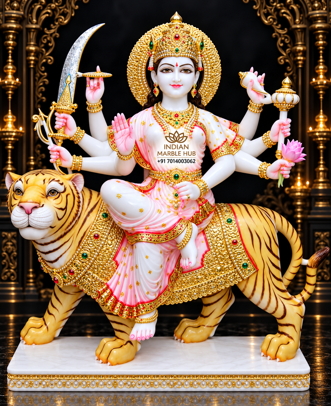 Ambe Mata Marble Statue