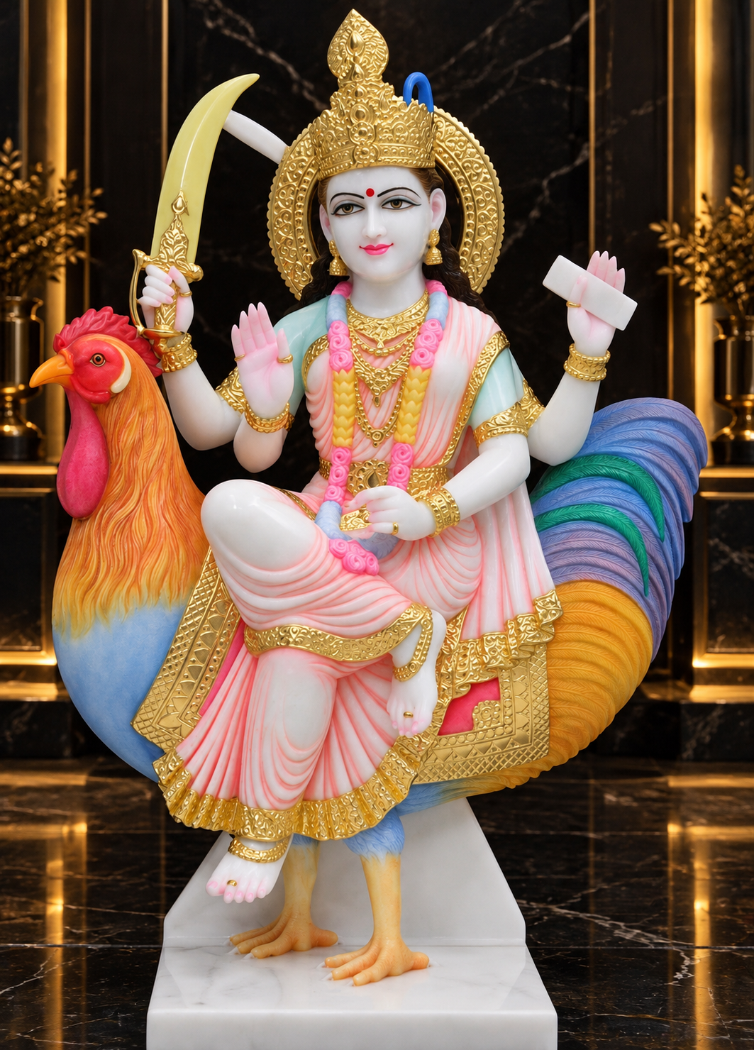 Bahuchara Mata Marble Statue