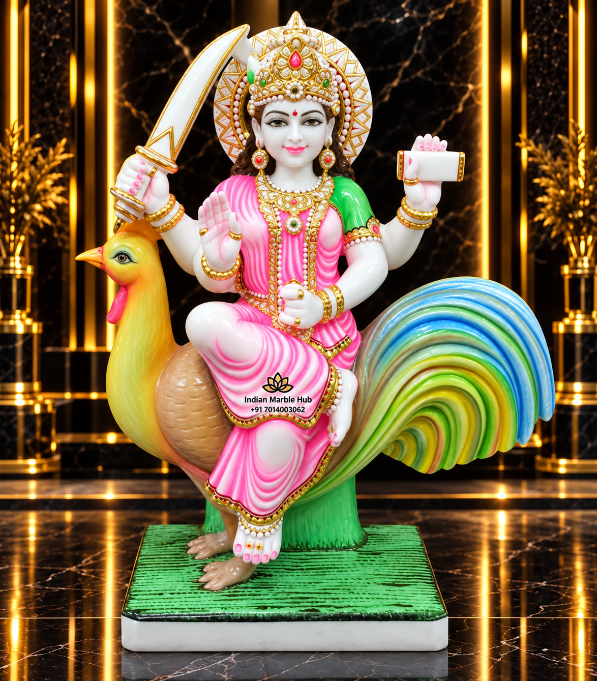 Bahuchara Mata Marble Statue