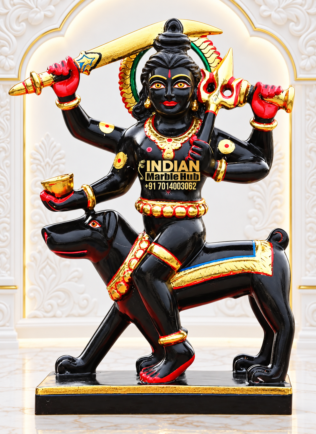 Bhairav Ji Marble Statue