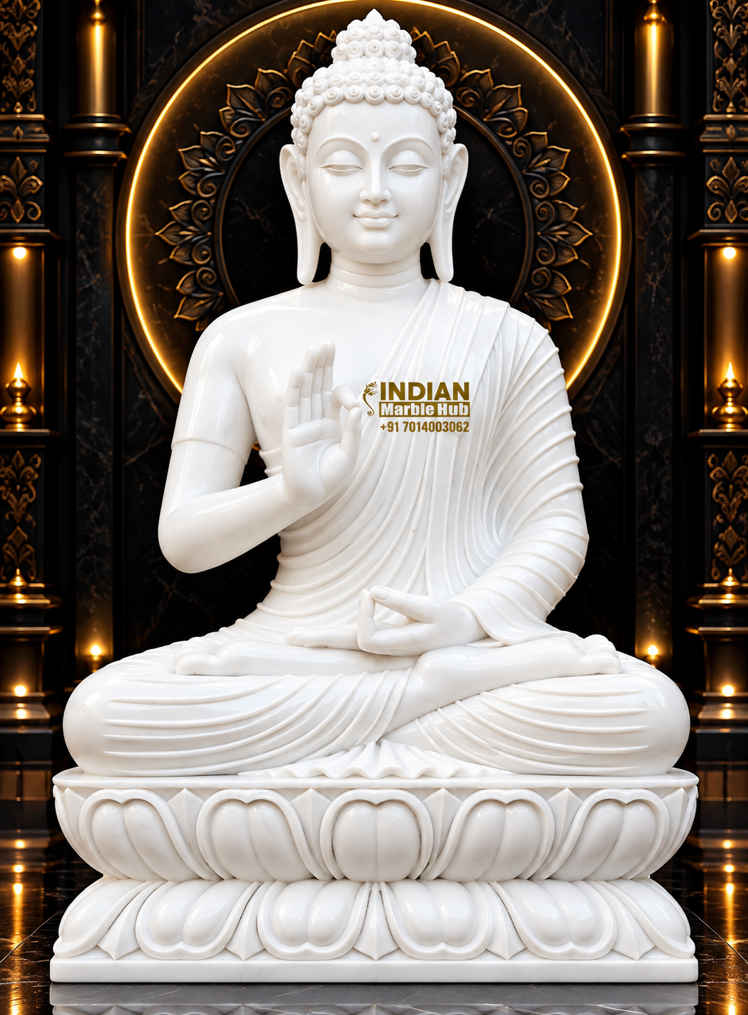 Gautam Buddha Marble Statue