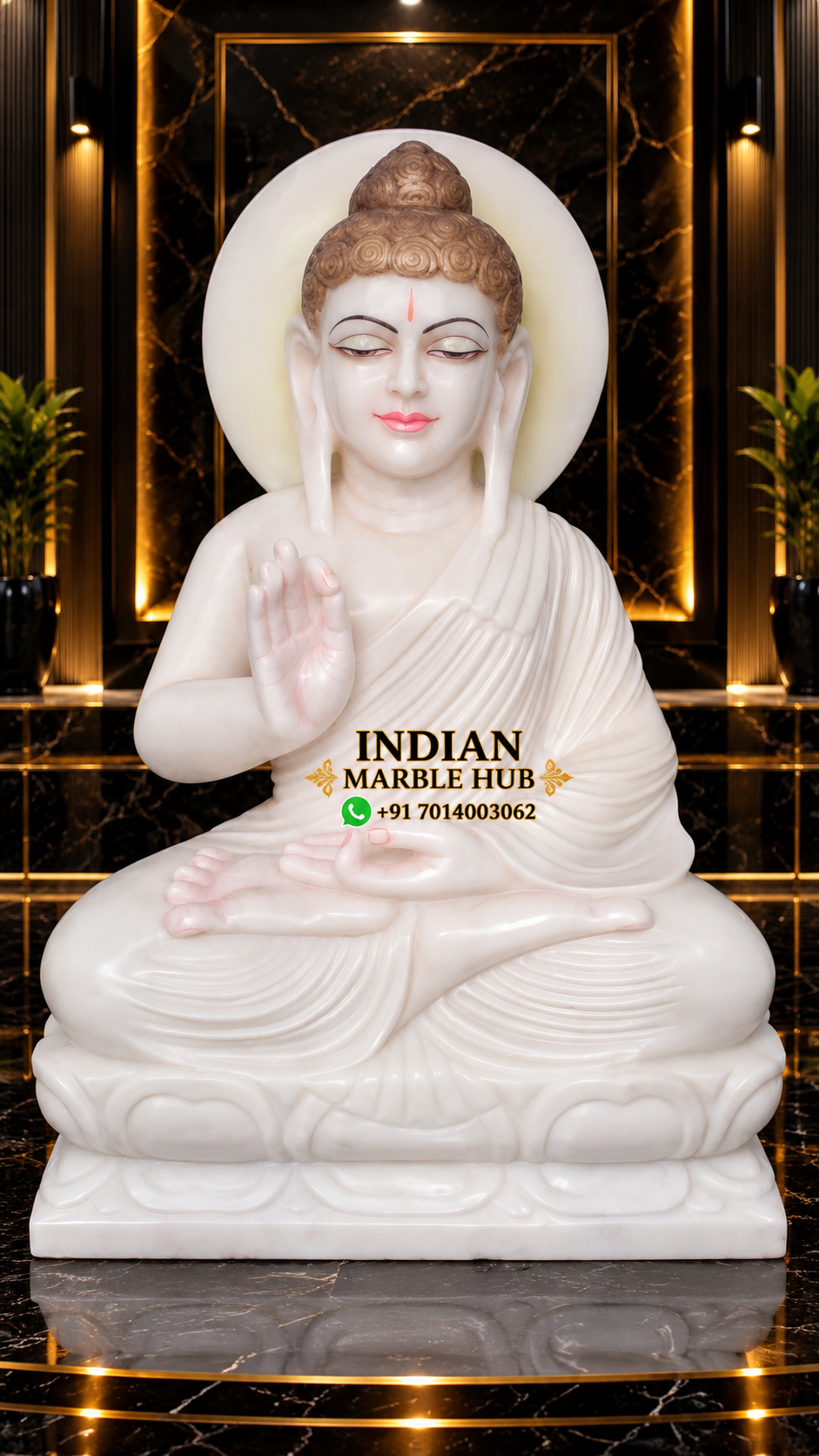 Gautam Buddha Marble Statue