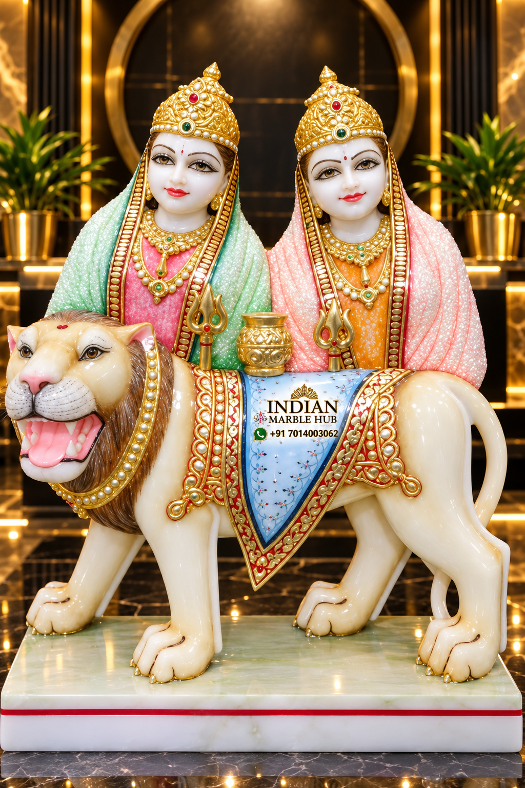 Chamunda Mata Marble Statue
