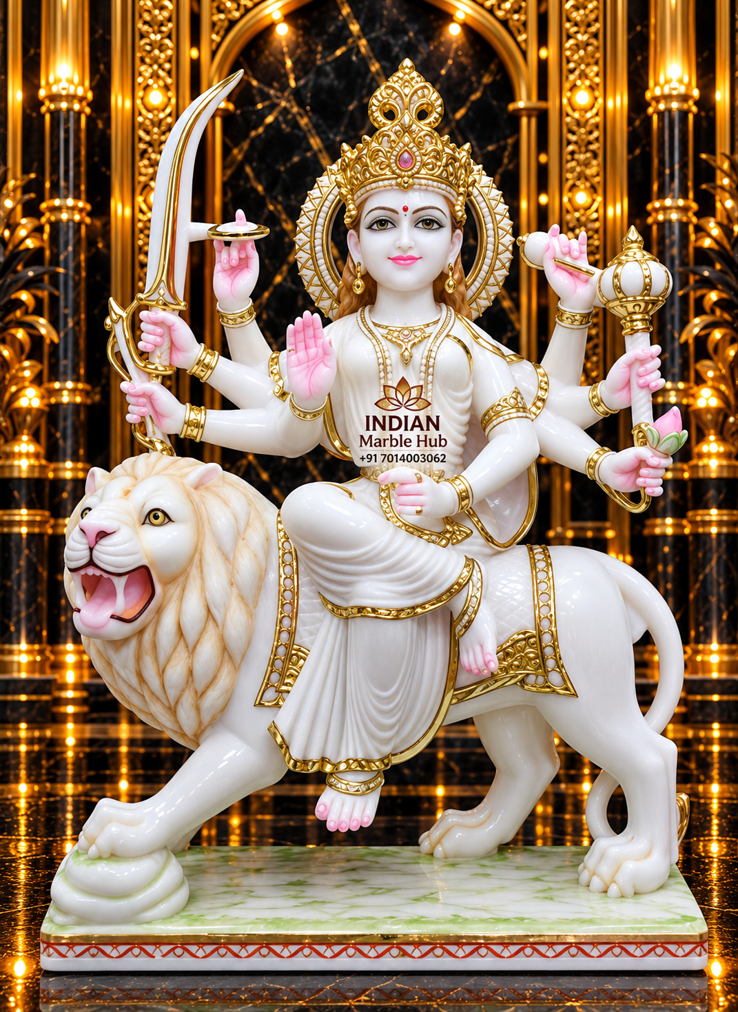Durga Mata Marble Statue