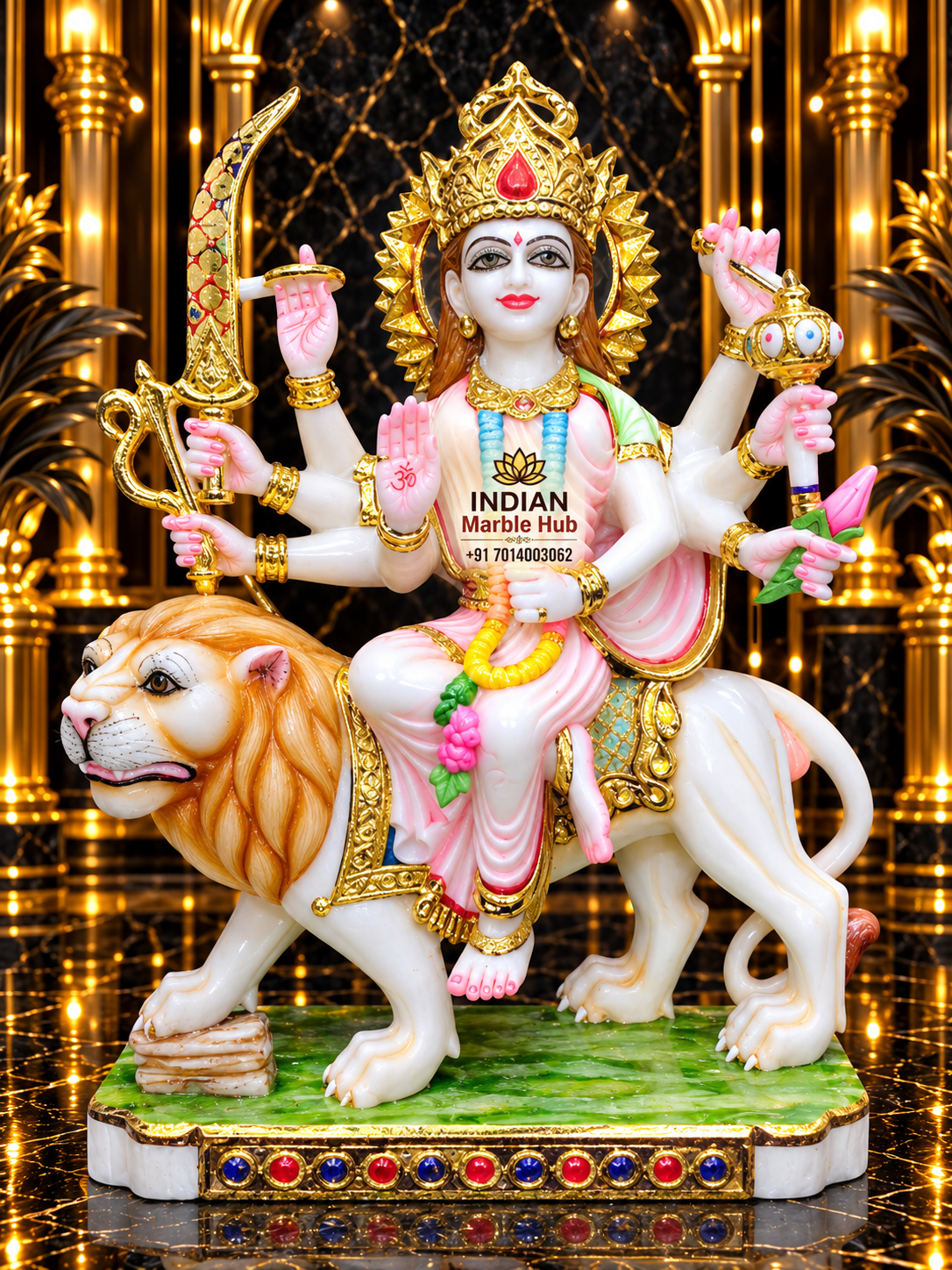 Durga Mata Marble Statue