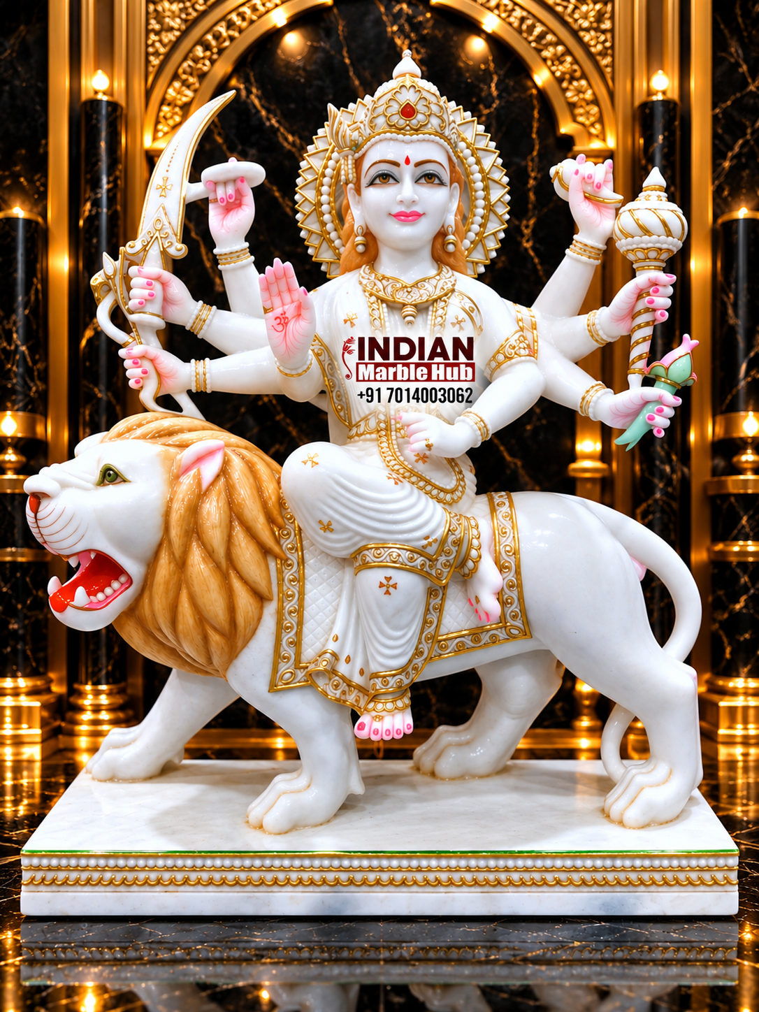 Durga Mata Marble Statue