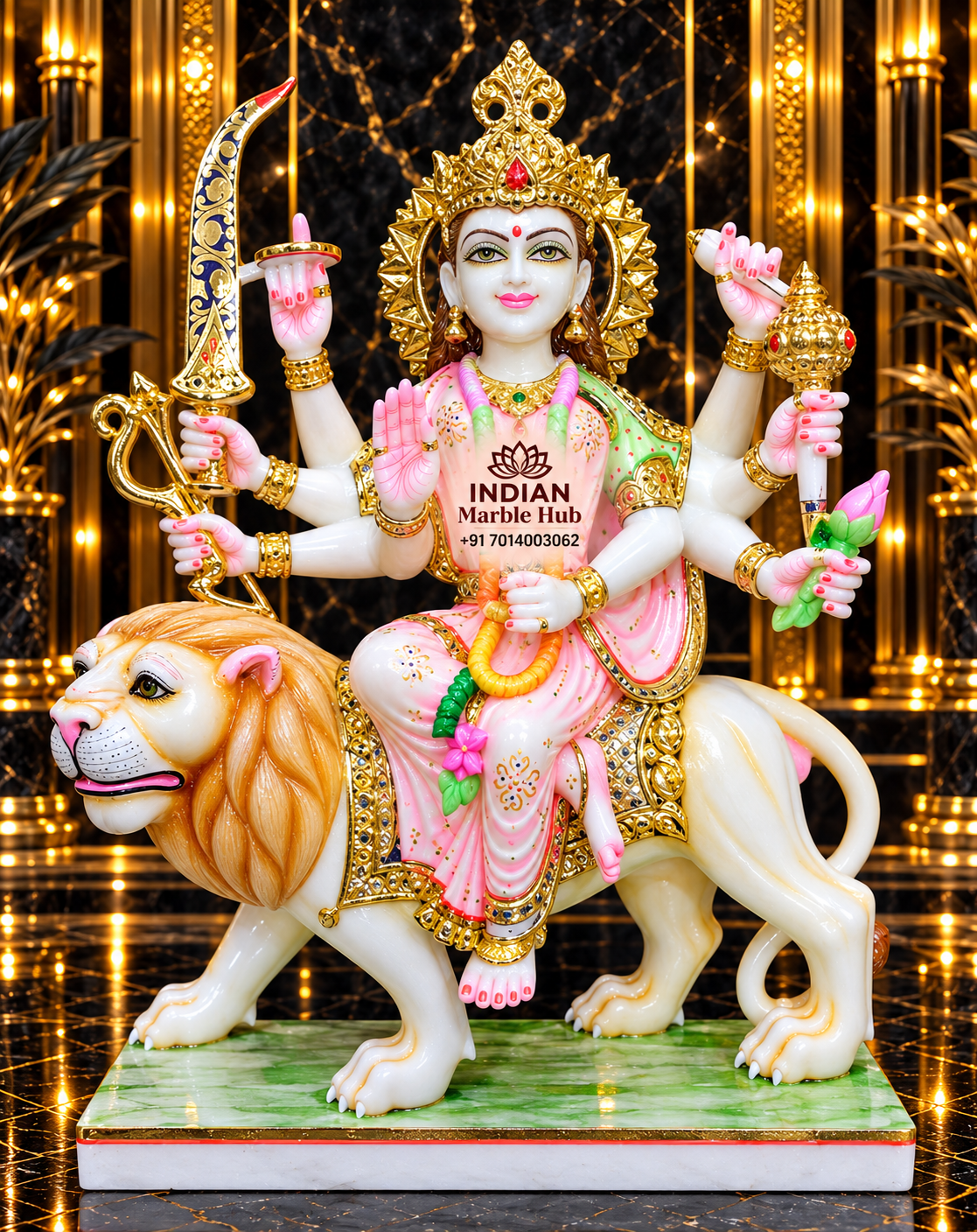 Durga Mata Marble Statue