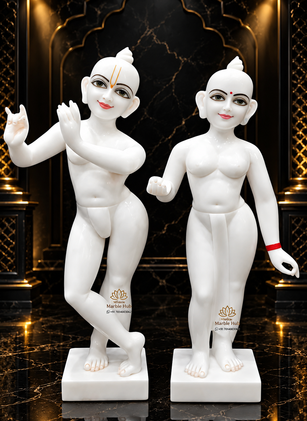 Iskcon Radha Krishna Marble Statue