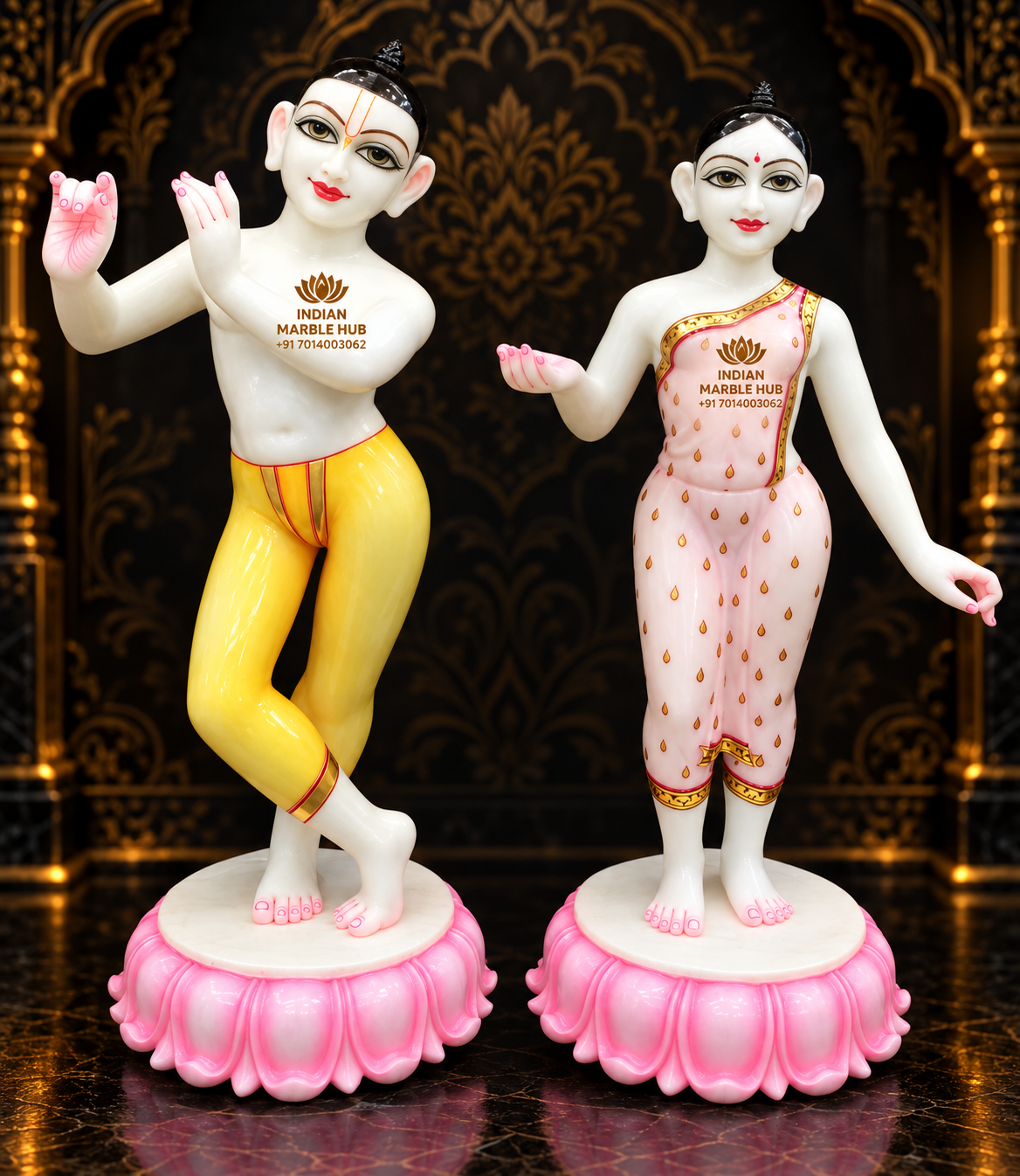 Iskcon Radha Krishna Marble Statue