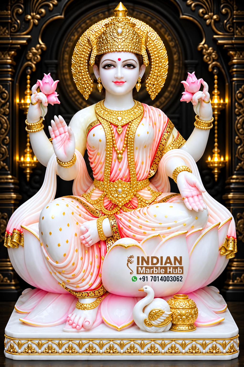 Laxmi Mata Marble Statue