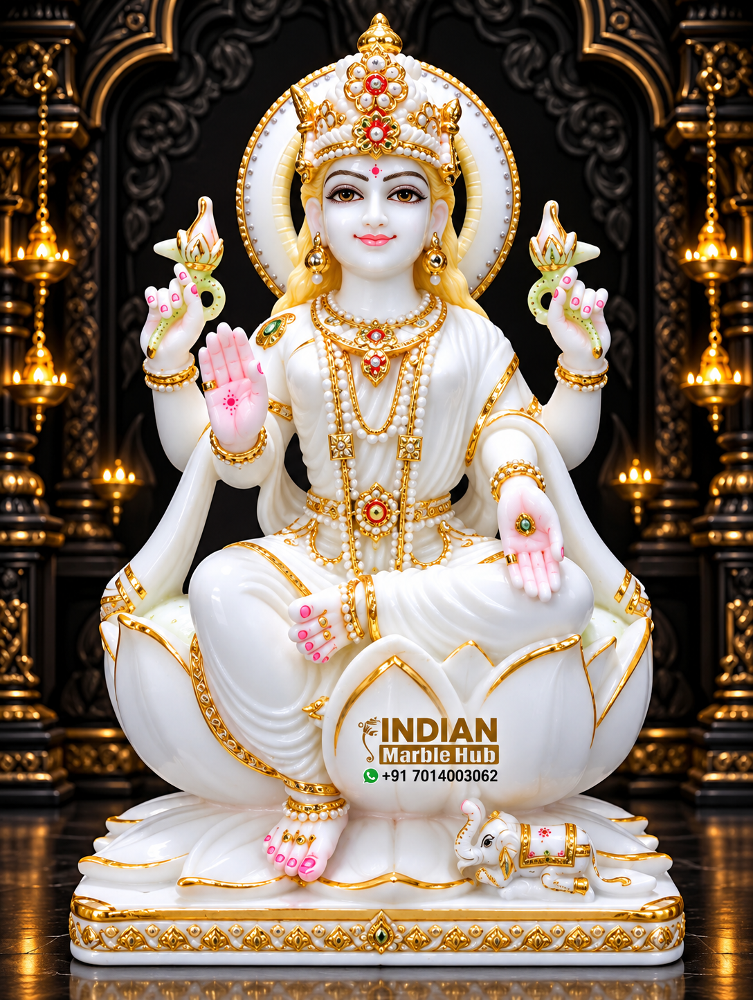 Laxmi Mata Marble Statue