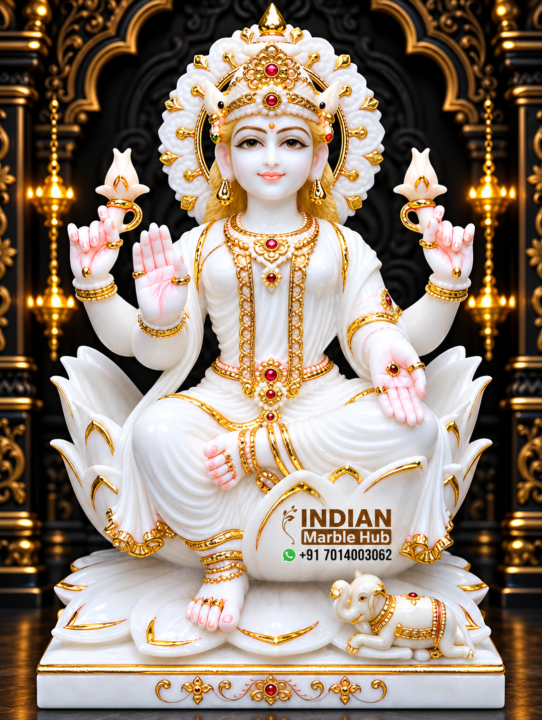 Laxmi Mata Marble Statue