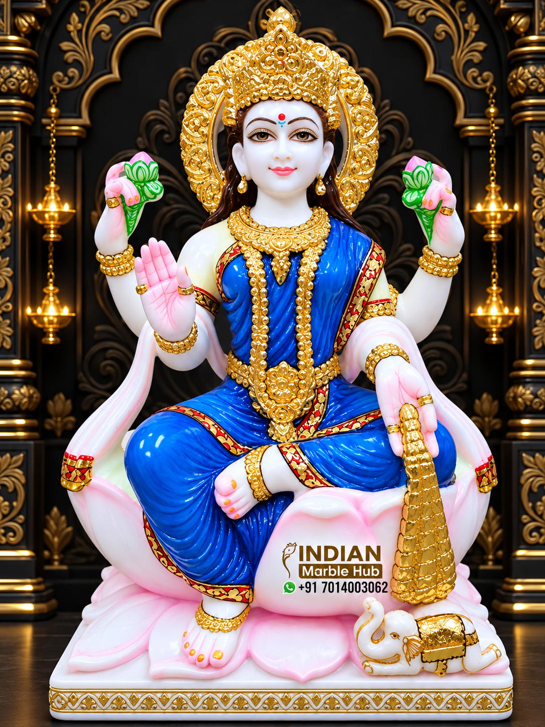 Laxmi Mata Marble Statue