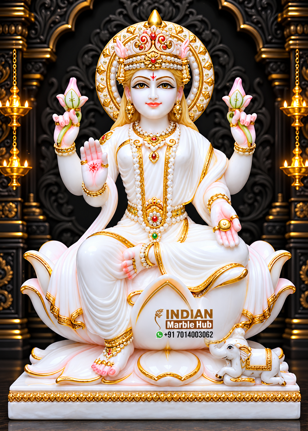 Laxmi Mata Marble Statue