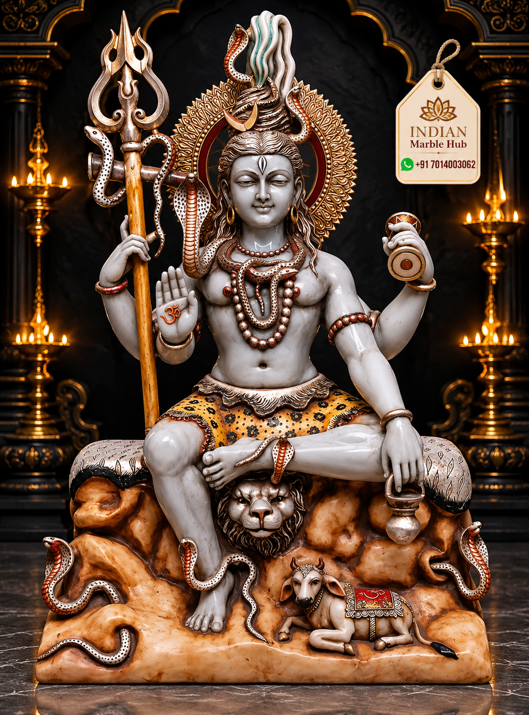 Shiv Ji Marble Statue