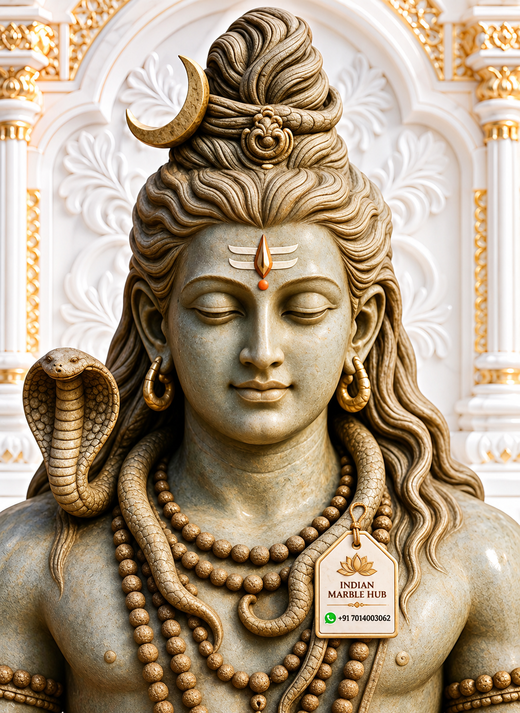 Shiv Ji Marble Statue
