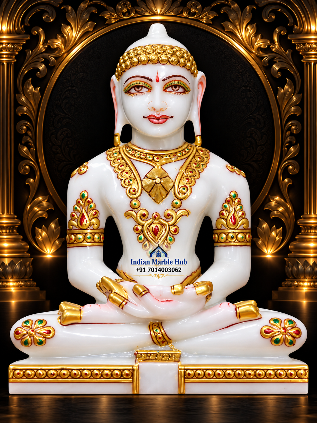 Mahaveer Ji Marble Statue