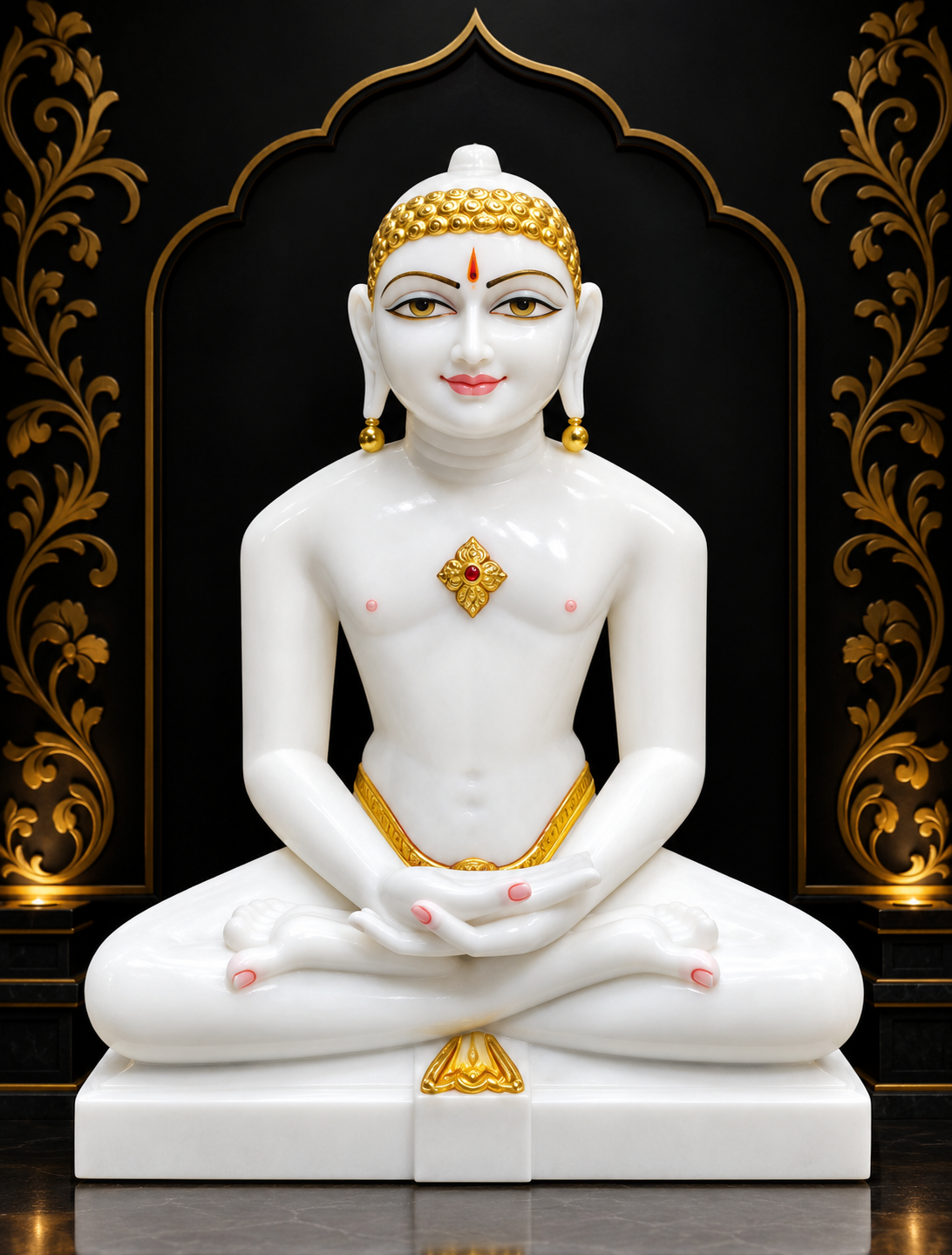 Mahaveer Ji Marble Statue
