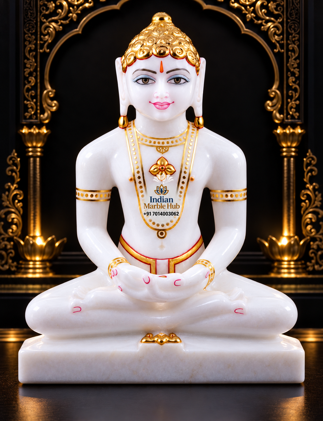 Mahaveer Ji Marble Statue