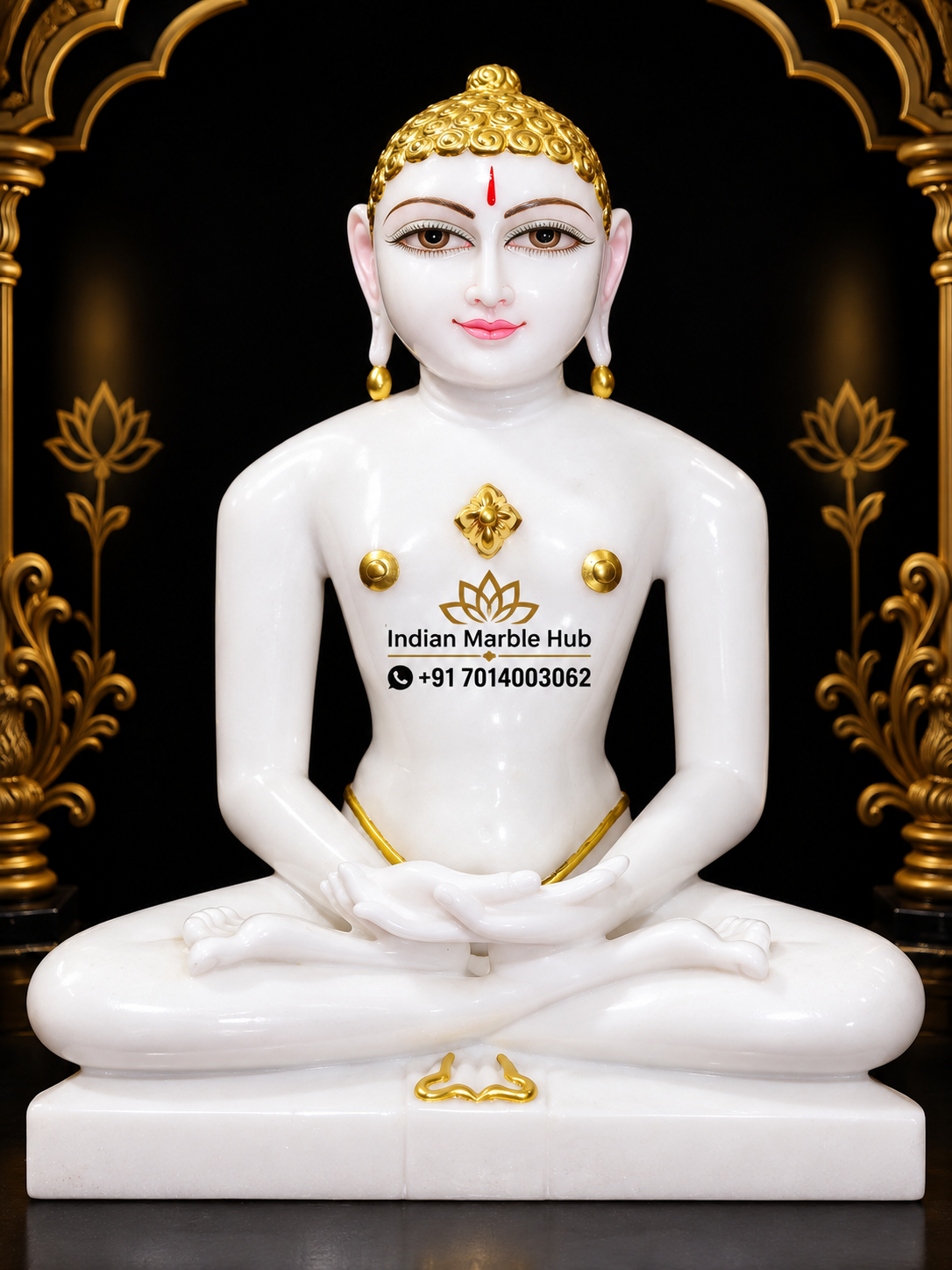 Mahaveer Ji Marble Statue
