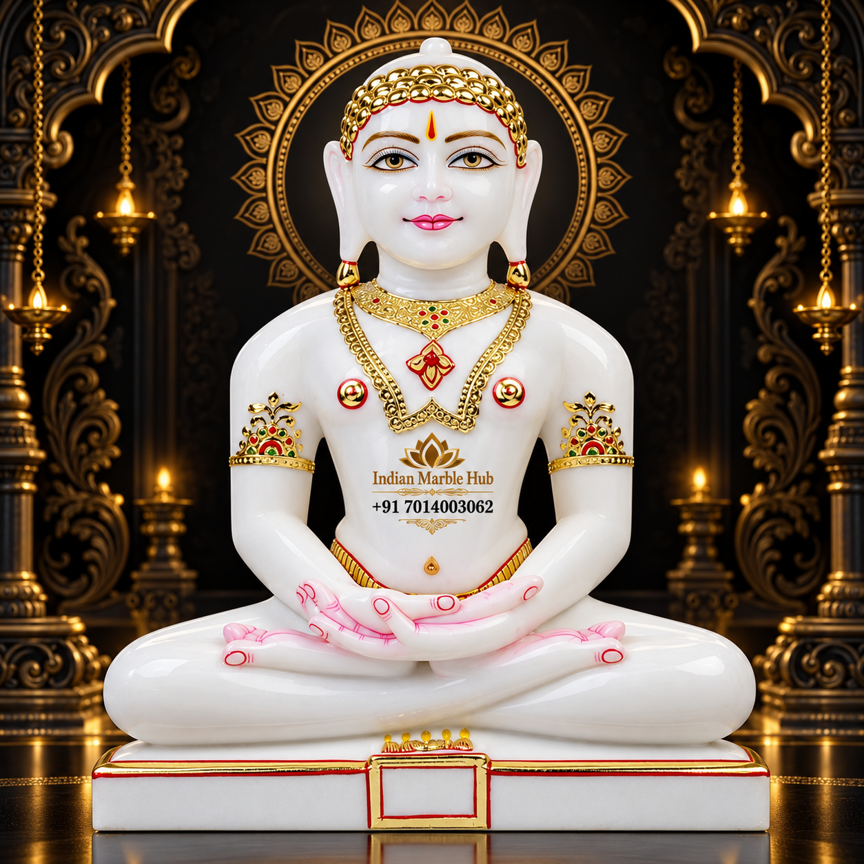 Mahaveer Ji Marble Statue