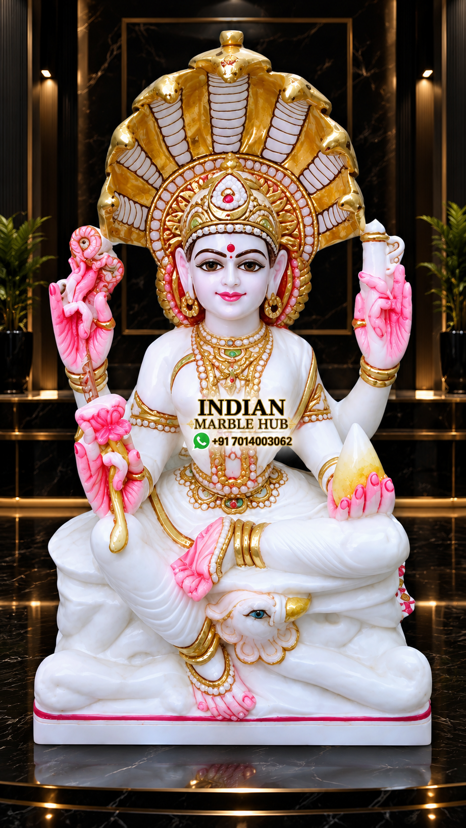 Padmavati Mata Mrble Statue