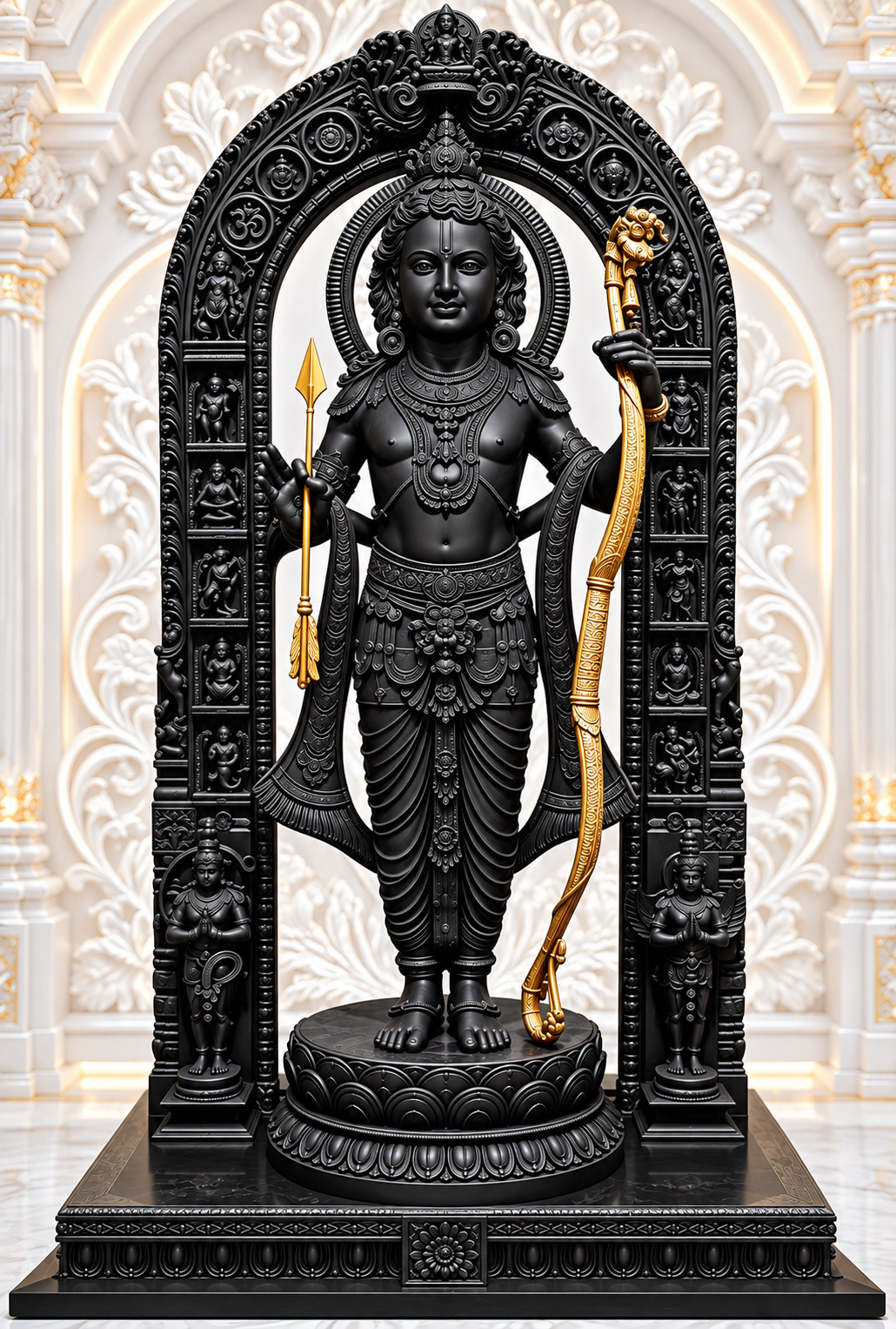Ram Lalla Black Marble Statue