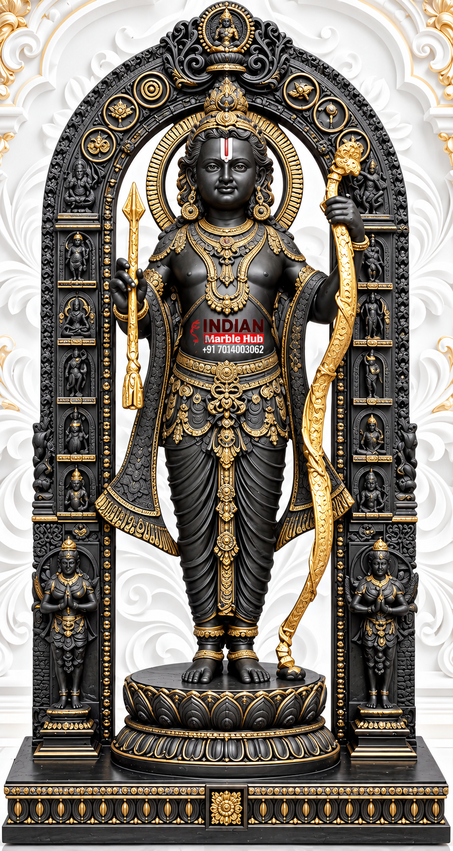 Ram Lalla Black Marble Statue