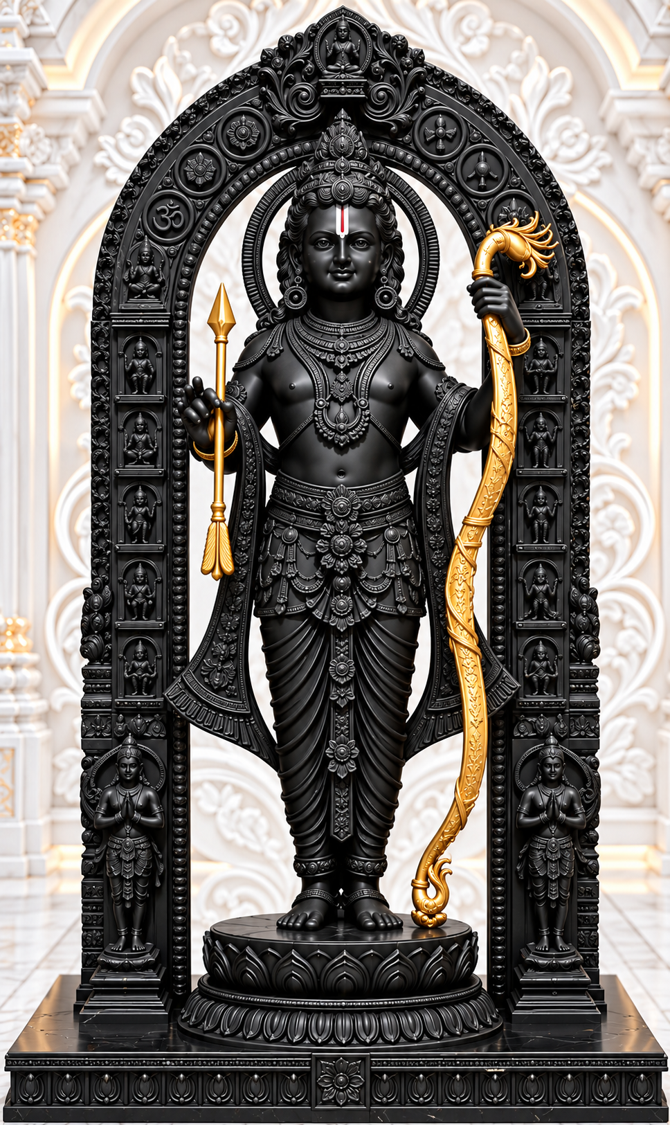 Ram Lalla Black Marble Statue