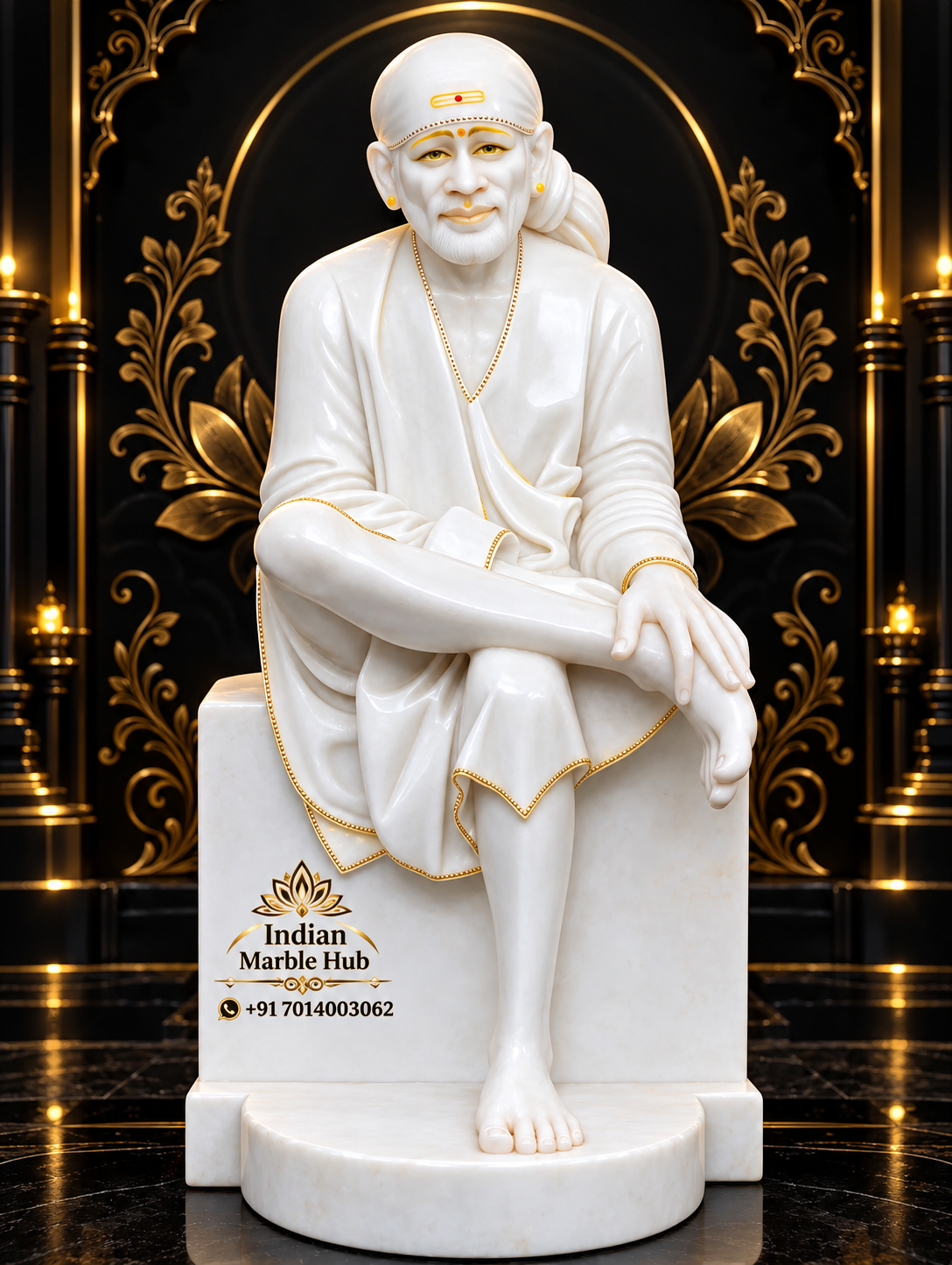 Sai Baba Marble Statue