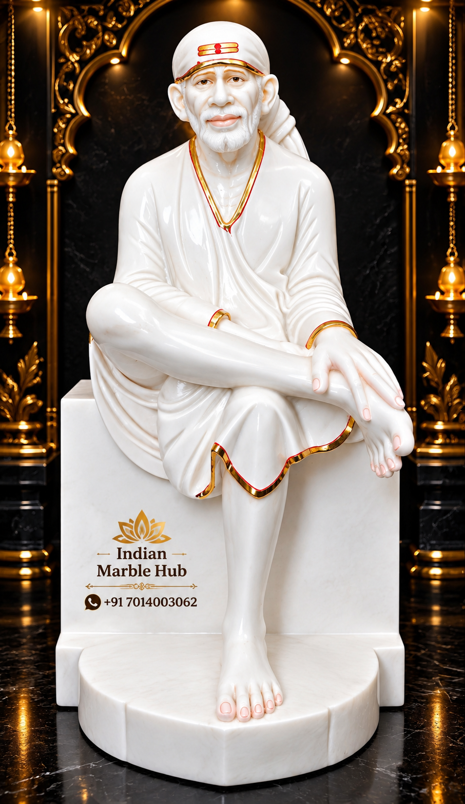 Sai Baba Marble Statue
