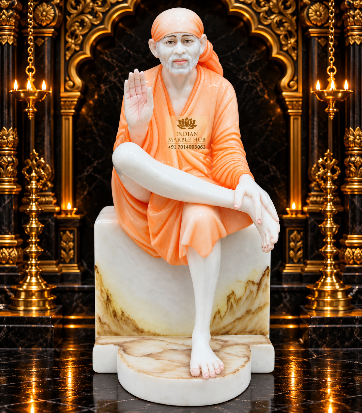 Sai Baba Marble Statue
