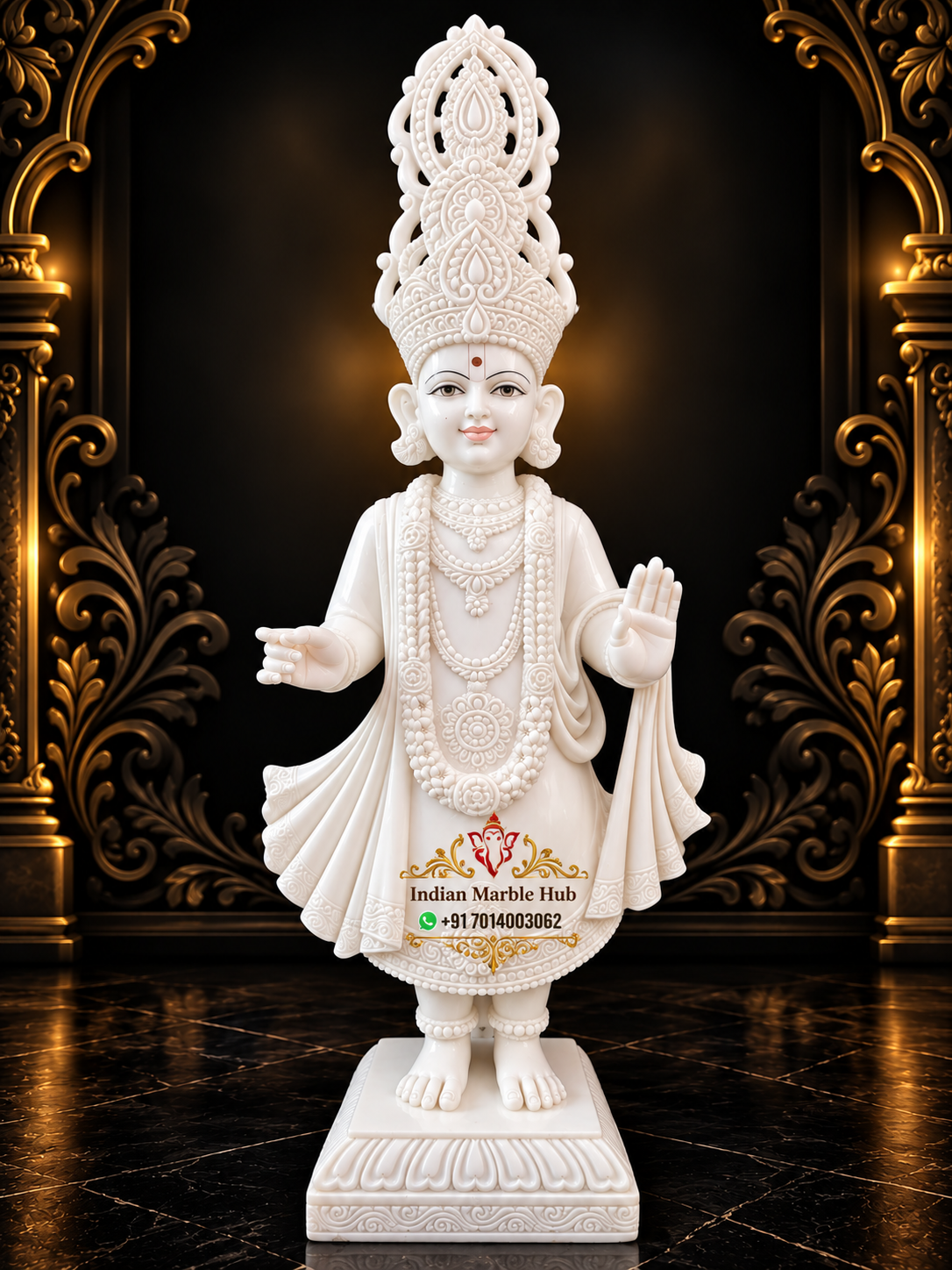 Swami Narayan Ji Marble Statue