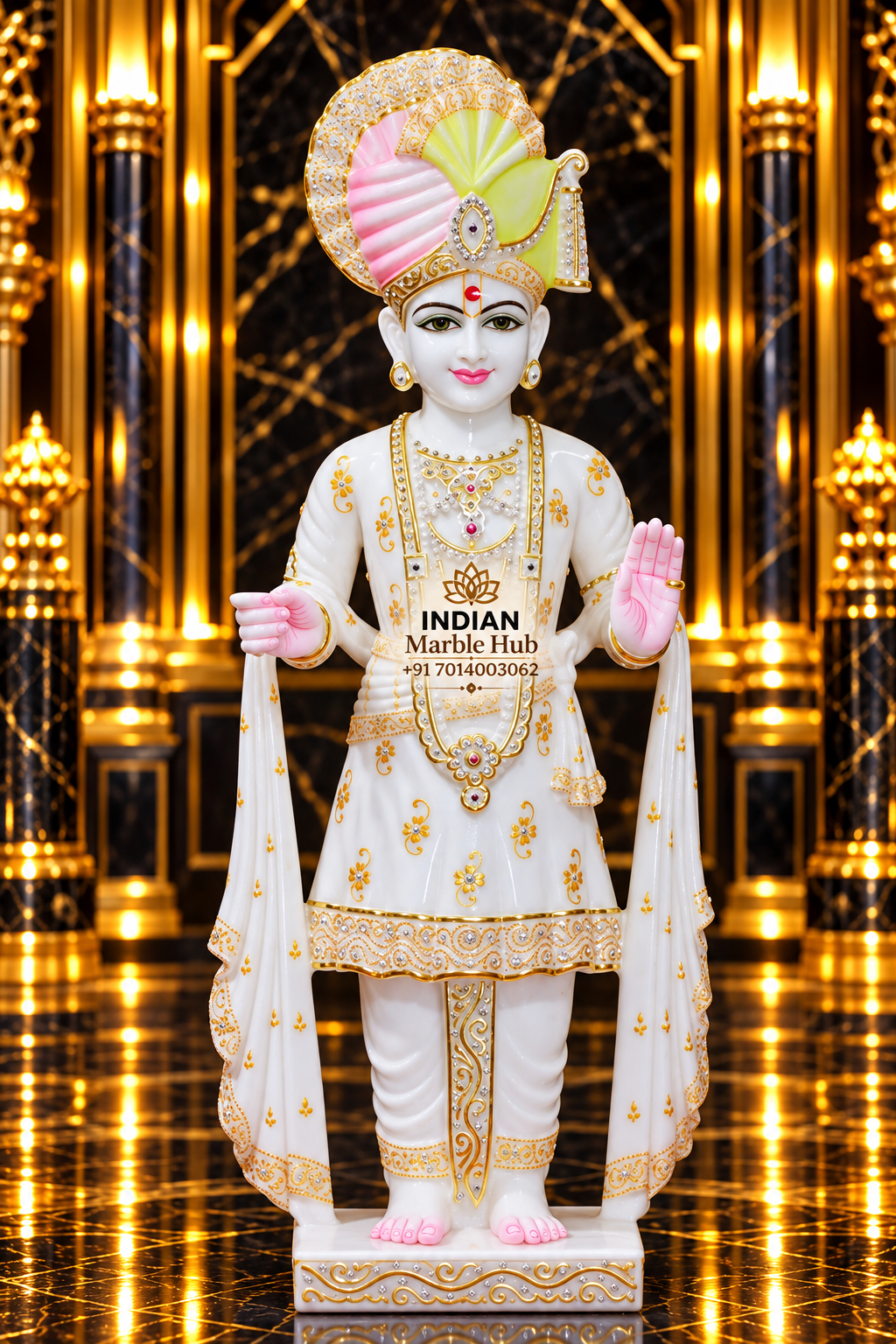 Swami Narayan Ji Marble Statue