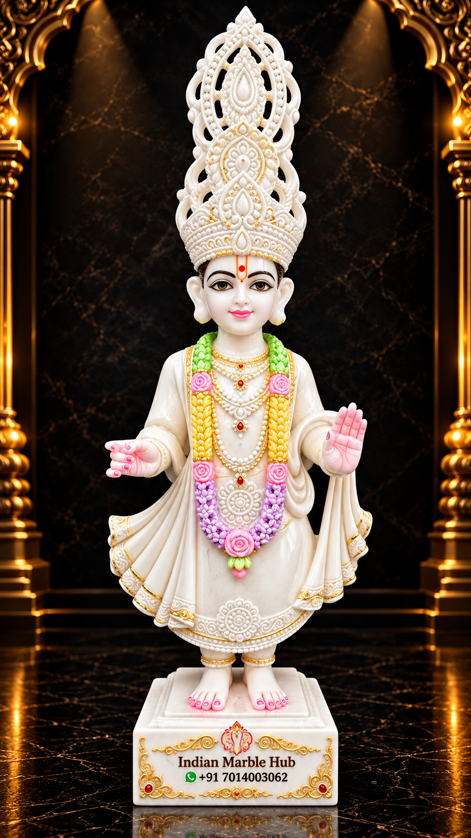 Swami Narayan Ji Marble Statue