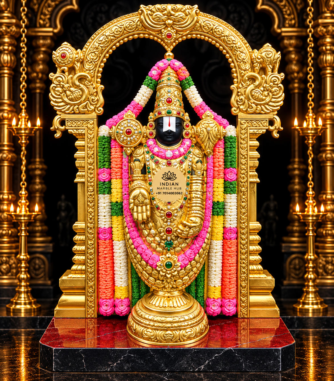 Tirupati Bala Ji Marble Statue